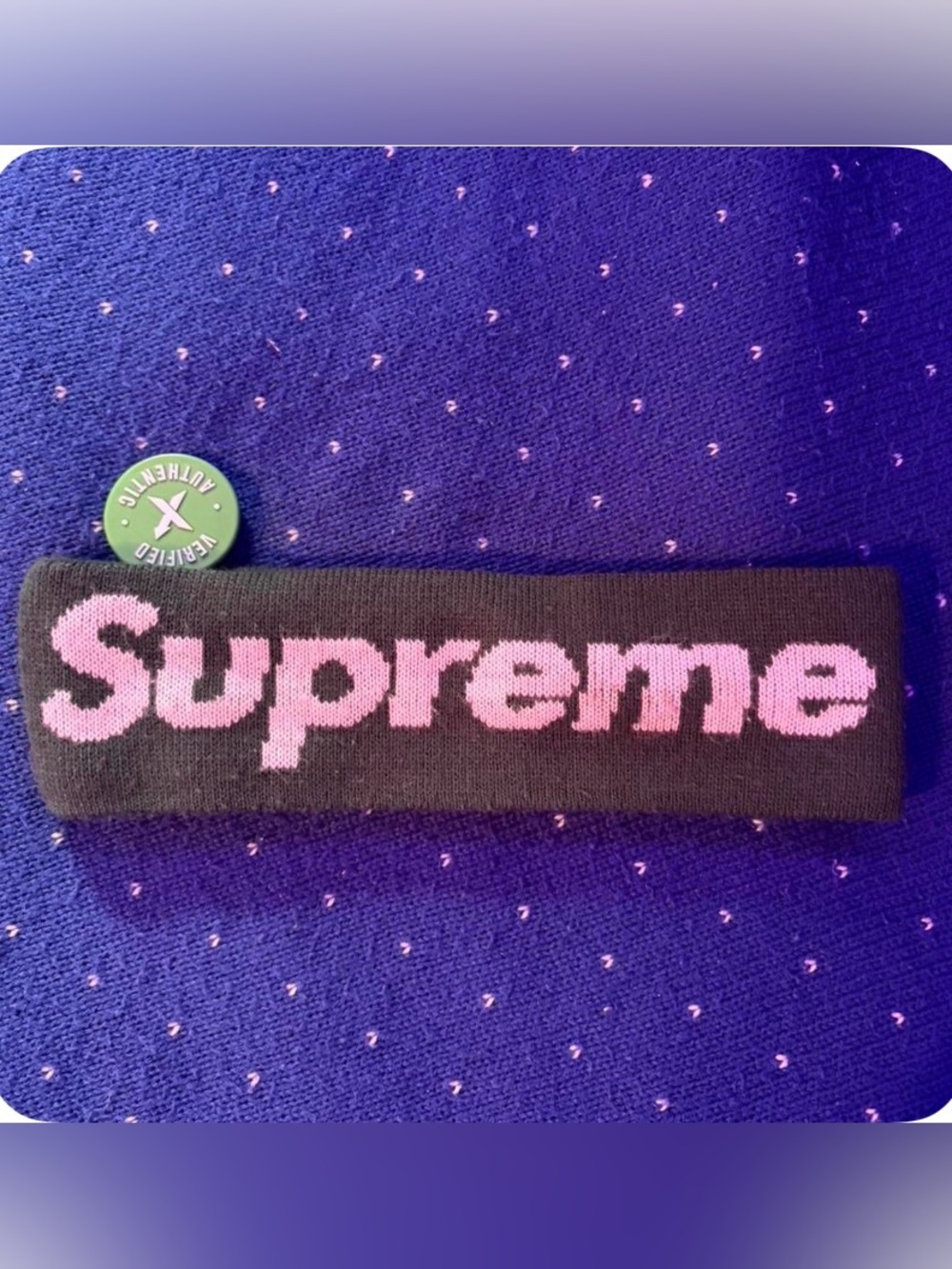 Supreme x New Era Big Logo Headband Dark Green